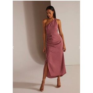 Favorite Daughter Singles Table Maxi Dress in Mauve Polka Dot